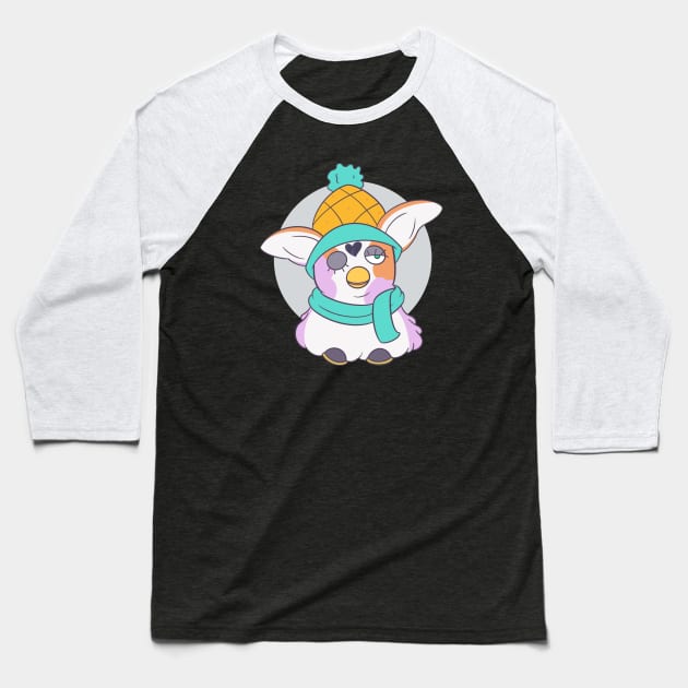 Snuggled furby Baseball T-Shirt by AmyNewBlue